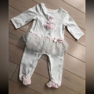 Baby Biscotti soft stretch bodysuit ballerina